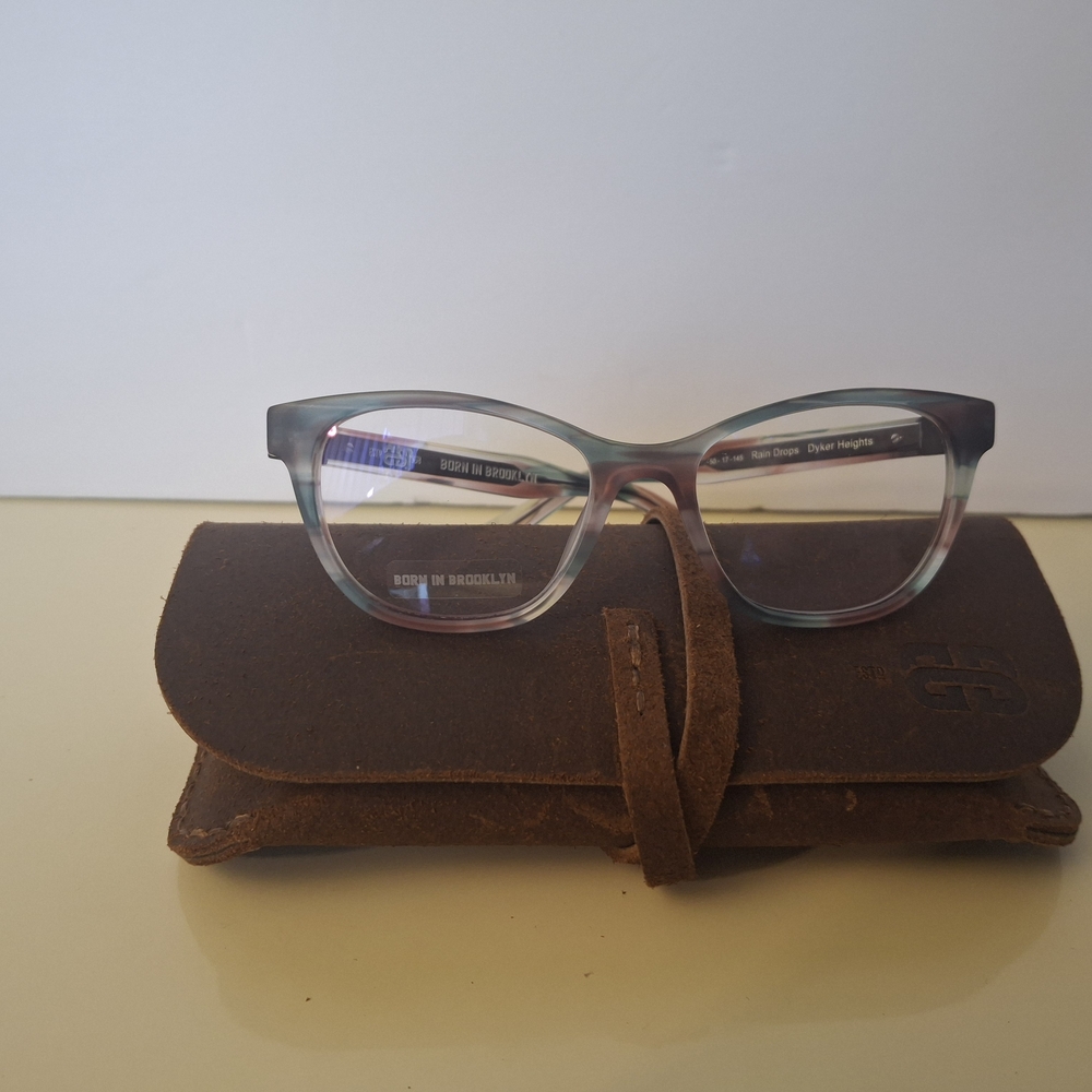 Gray and Brown Glasses with Stylish Frames